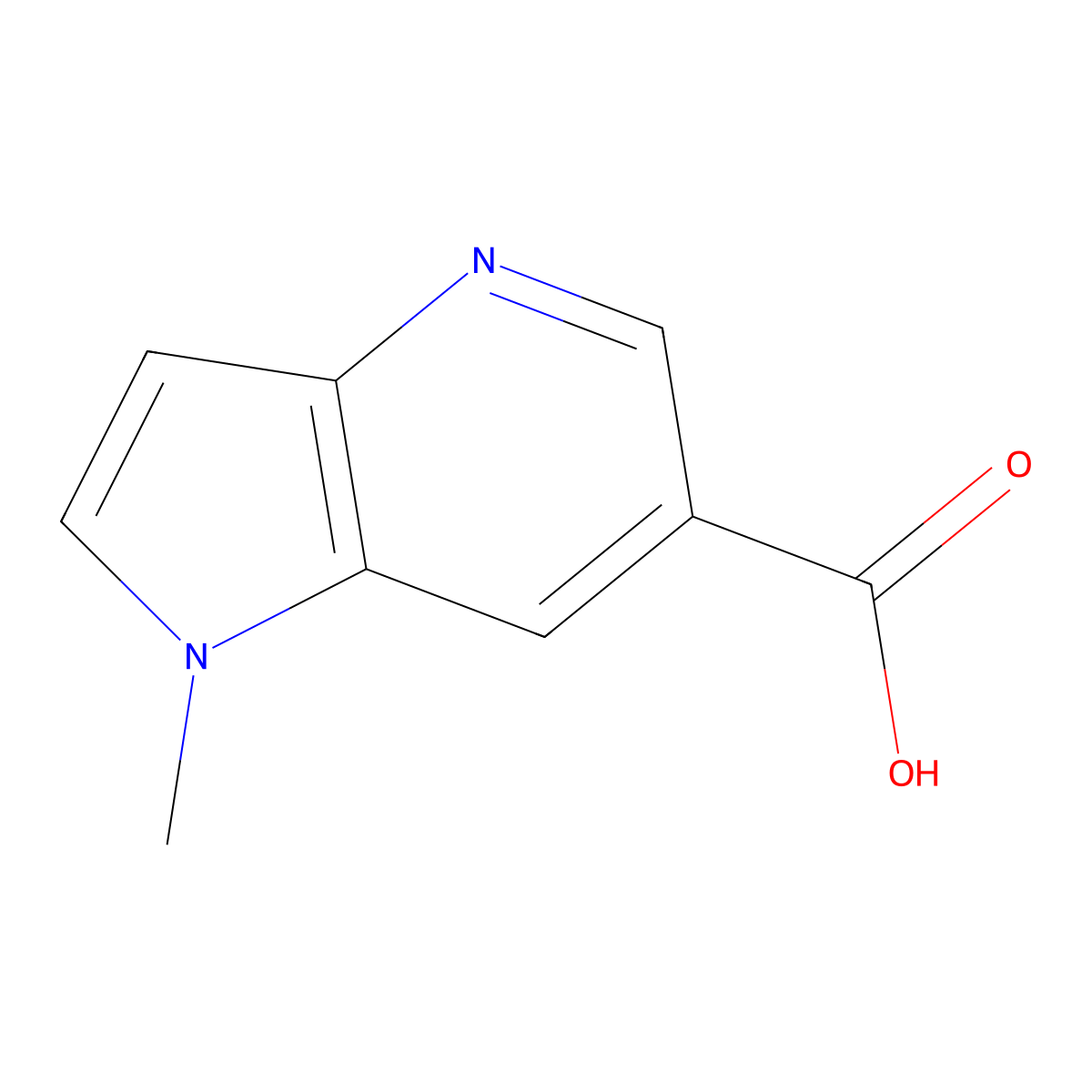 1-Methyl-1H-pyrrolo[3,2-b]pyridine-6-carboxylic acid molecular structure, CAS 1448852-04-7