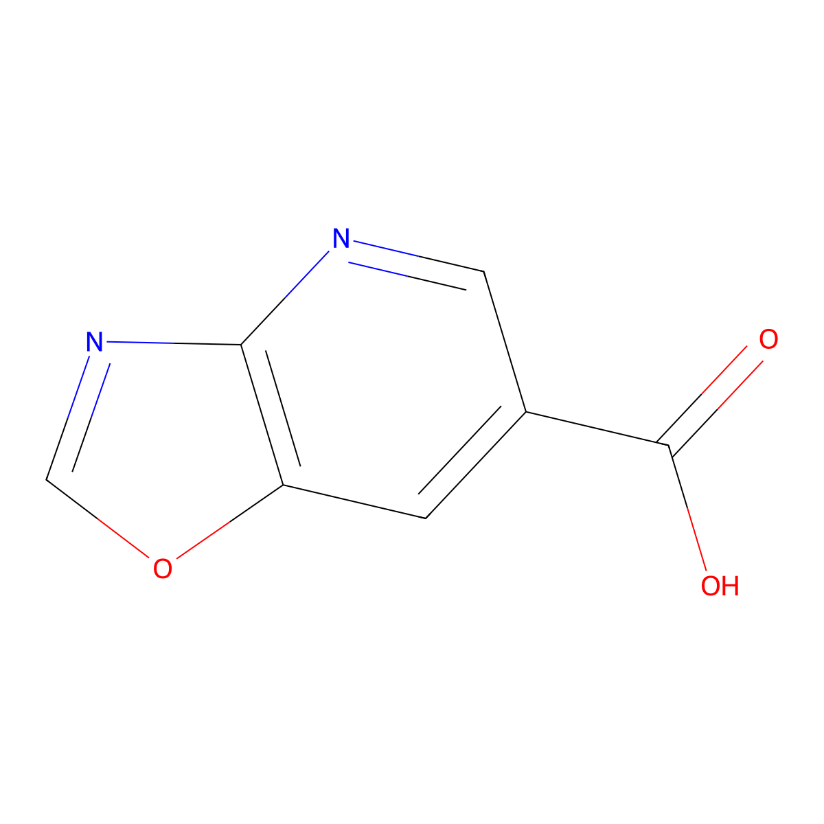 [1,3]Oxazolo[4,5-b]pyridine-6-carboxylic acid molecular structure, CAS 1448852-05-8