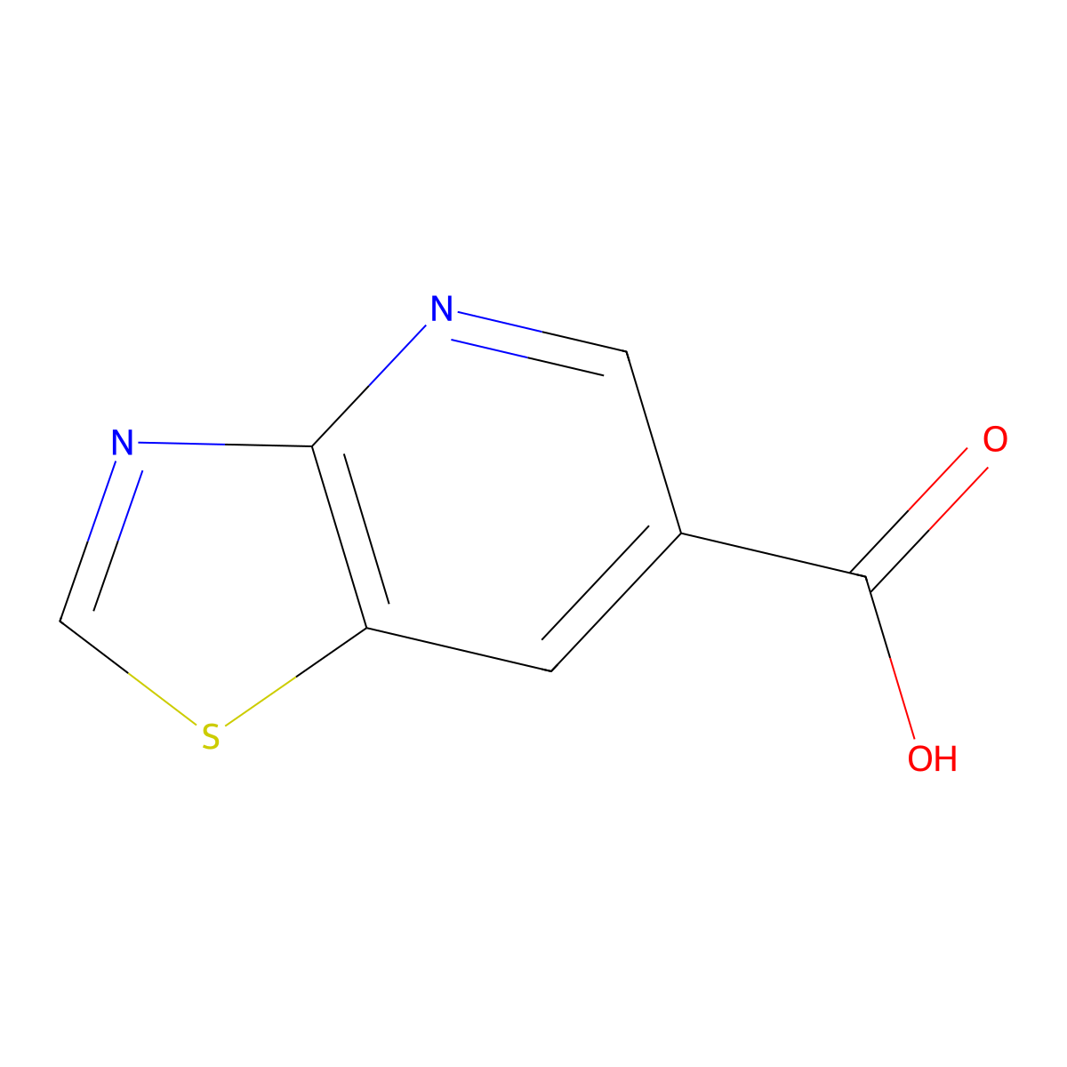 Thiazolo[4,5-b]pyridine-6-carboxylic acid molecular structure, CAS 1448852-06-9