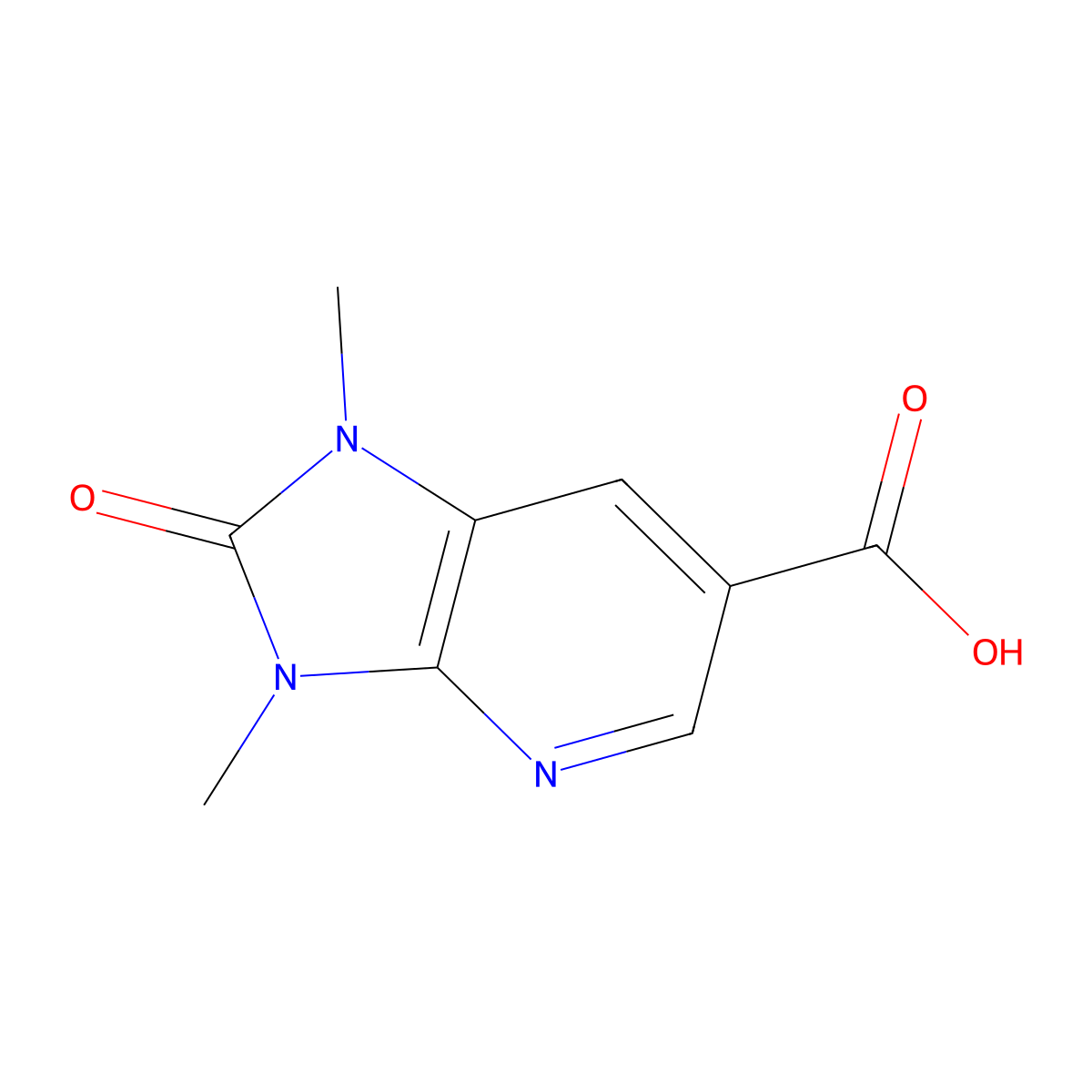 1,3-Dimethyl-2-oxo-2,3-dihydro-1H-imidazo[4,5-B]pyridine-6-carboxylic acid molecular structure, CAS 1448852-28-5