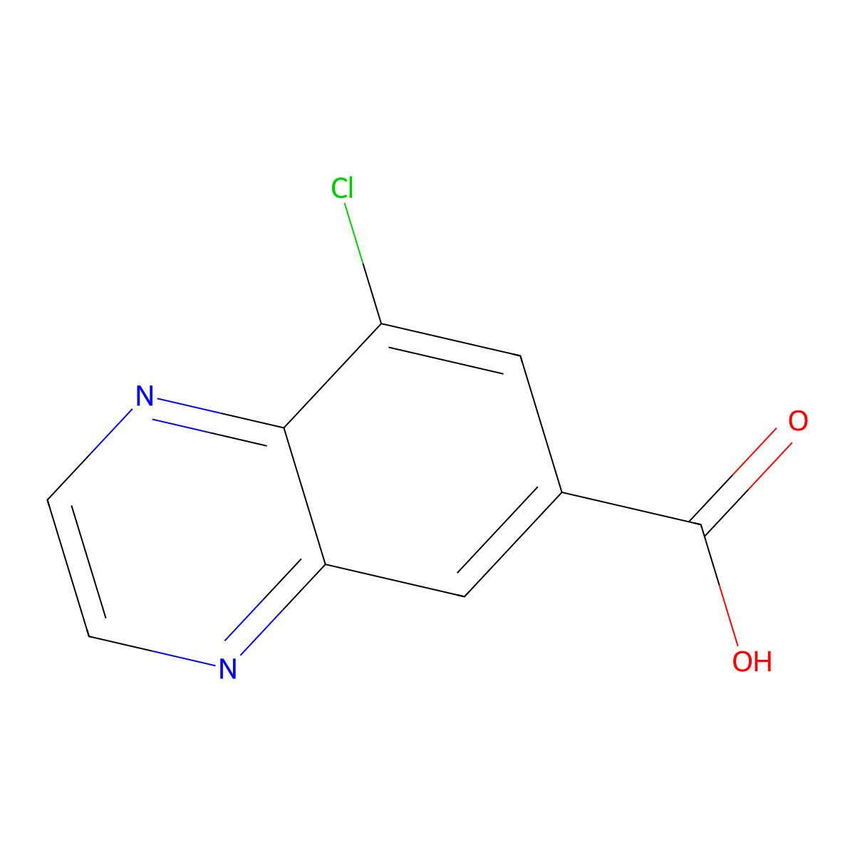 8-Chloroquinoxaline-6-carboxylic acid molecular structure, CAS 1448852-99-0
