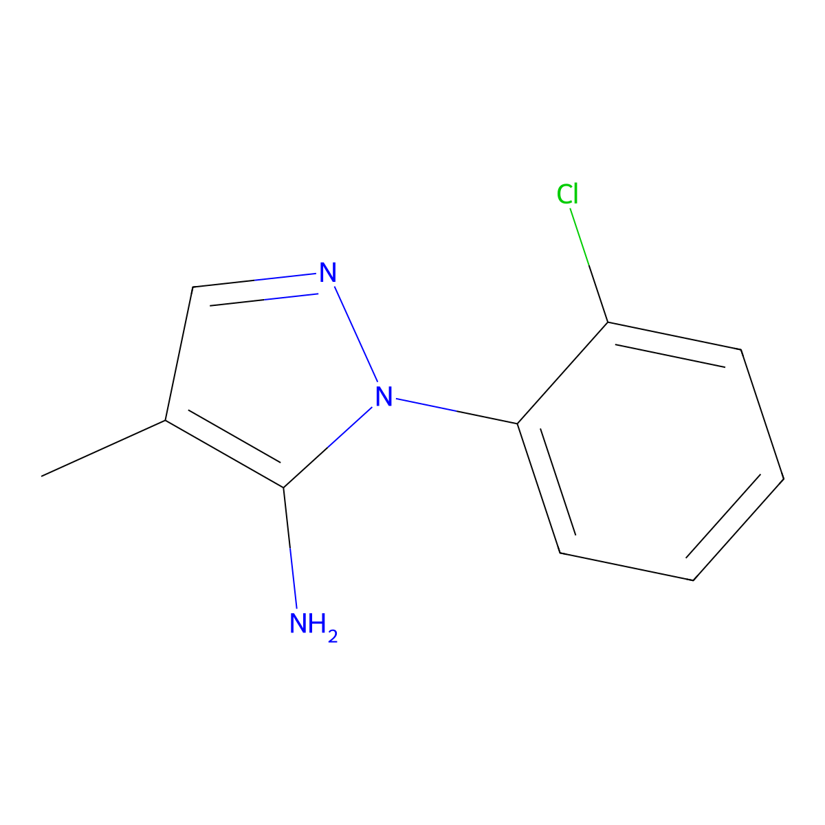 1-(2-Chlorophenyl)-4-methyl-1H-pyrazol-5-amine molecular structure, CAS 1448854-66-7