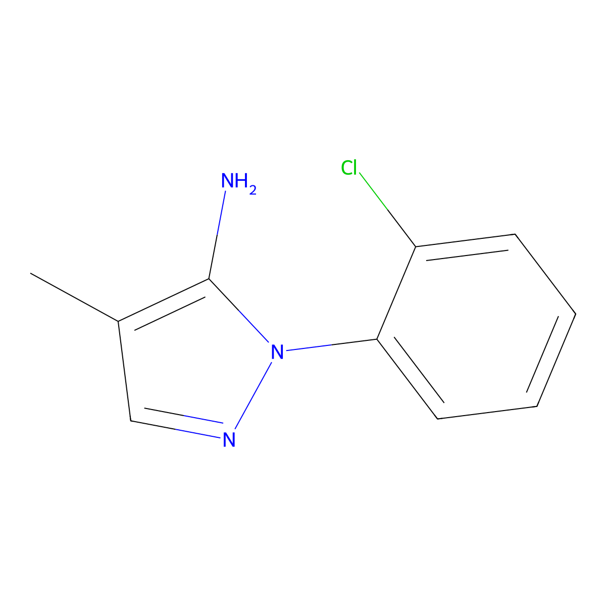 1-(2-Chlorophenyl)-4-methyl-1H-pyrazol-5-amine molecular structure, CAS 1448854-66-7