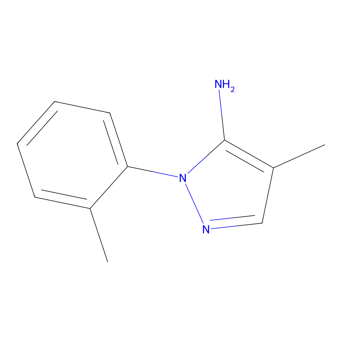 4-Methyl-1-(2-methylphenyl)-1H-pyrazol-5-amine molecular structure, CAS 1448854-80-5