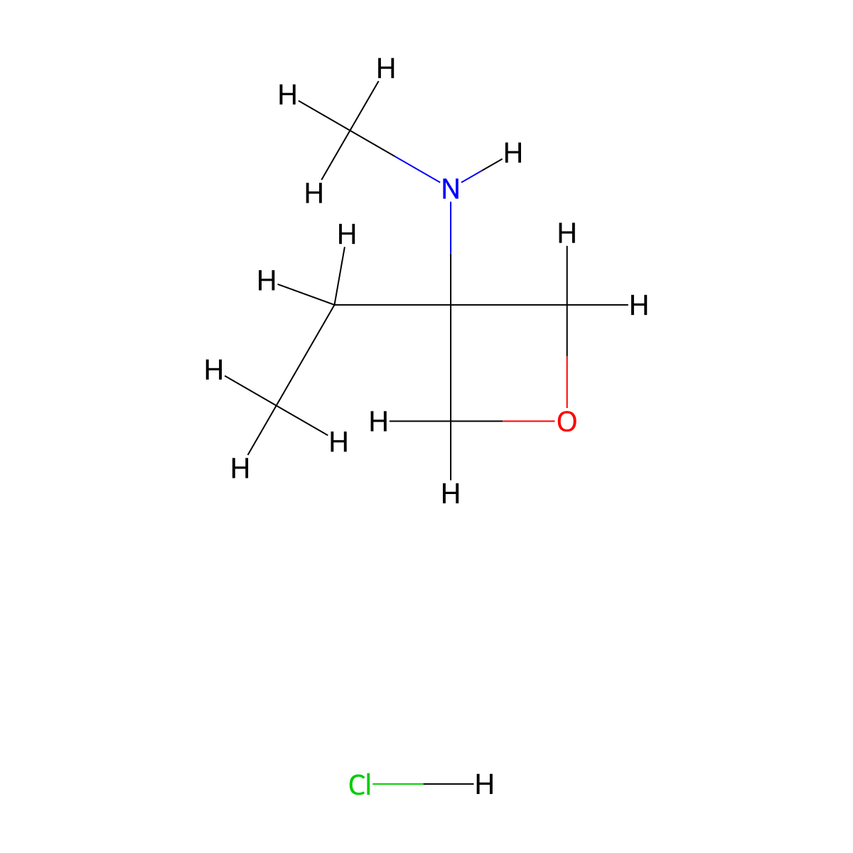 3-Ethyl-N-methyloxetan-3-amine hydrochloride molecular structure, CAS 1448855-04-6