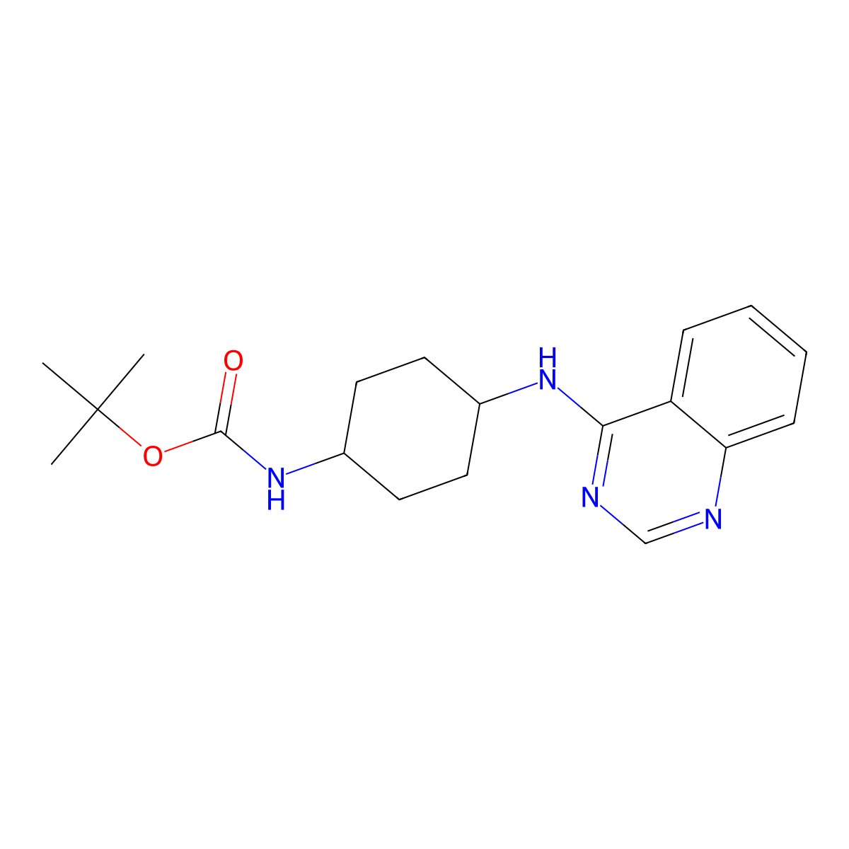 (1R,4R)-tert-Butyl N-[4-(quinazolin-4-ylamino)cyclohexyl]carbamate molecular structure, CAS 1448855-28-4