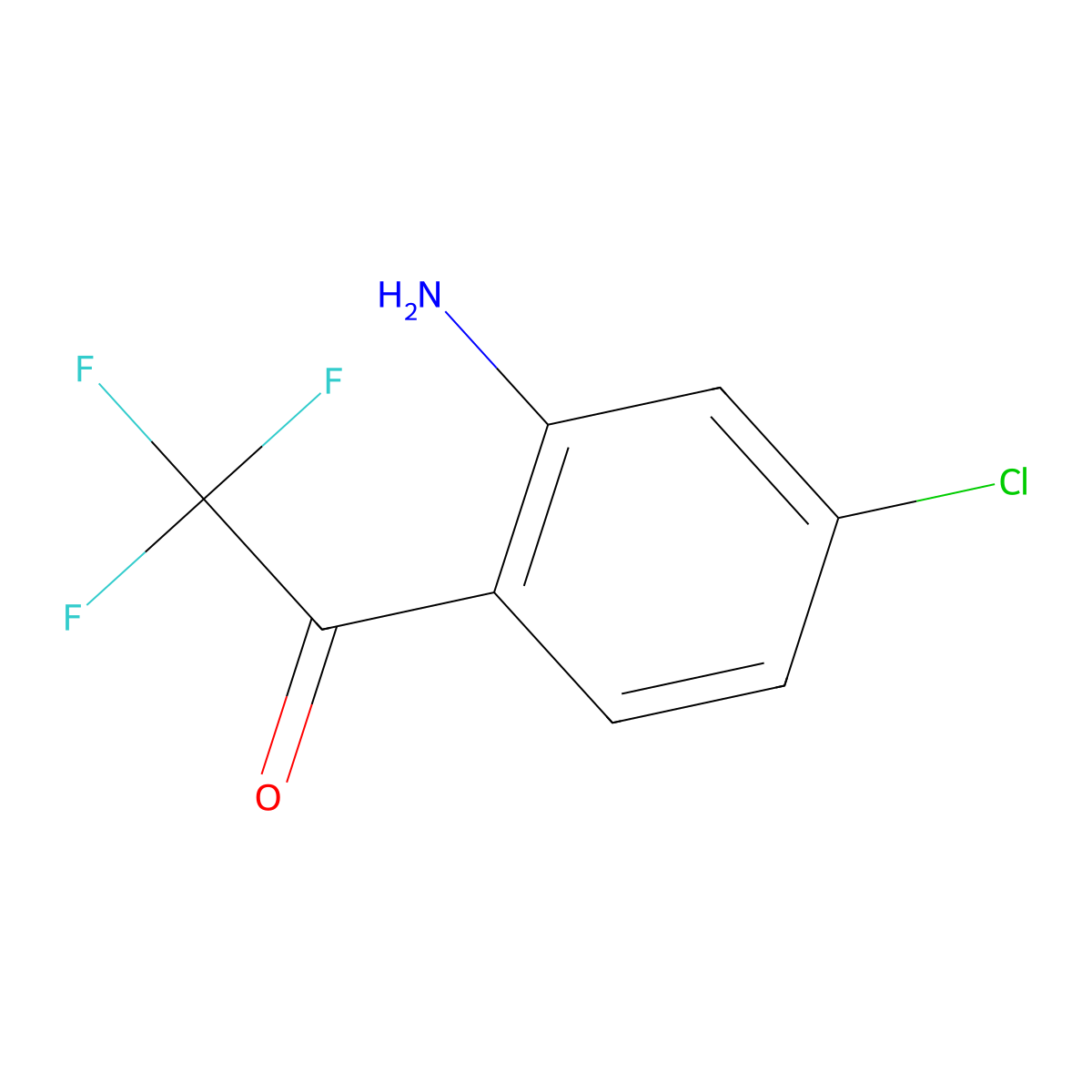 1-(2-Amino-4-chlorophenyl)-2,2,2-trifluoroethanone molecular structure, CAS 1448858-54-5
