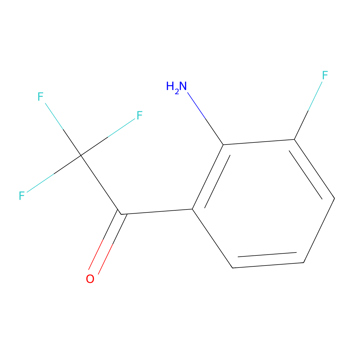 1-(2-Amino-3-fluorophenyl)-2,2,2-trifluoroethanone molecular structure, CAS 1448858-55-6