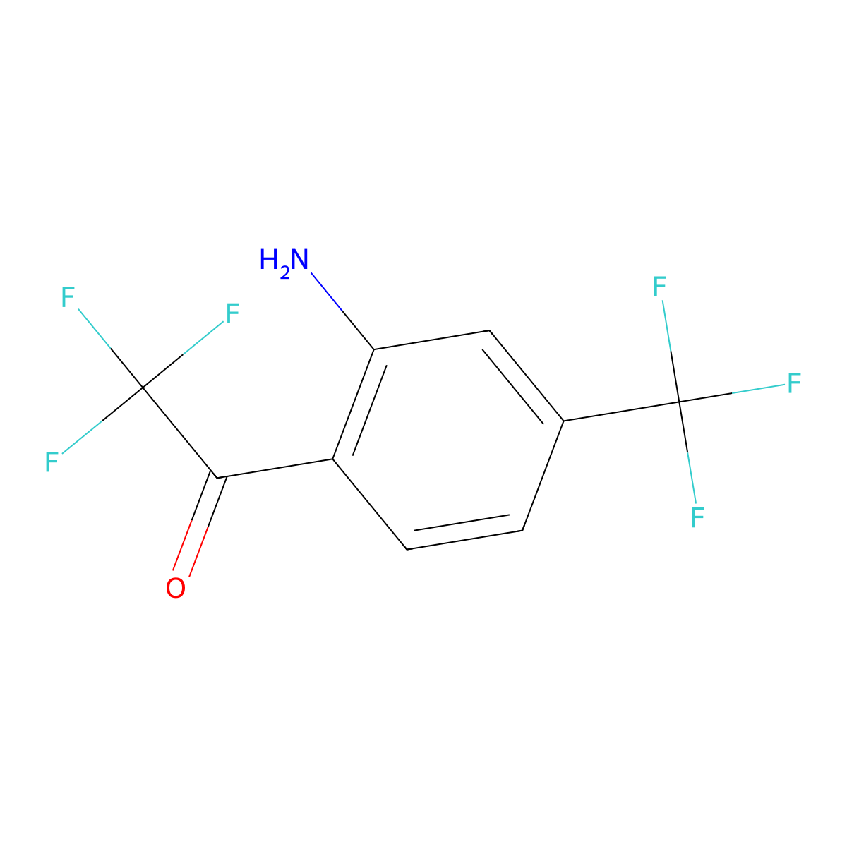 1-(2-Amino-4-(trifluoromethyl)phenyl)-2,2,2-trifluoroethanone molecular structure, CAS 1448858-61-4