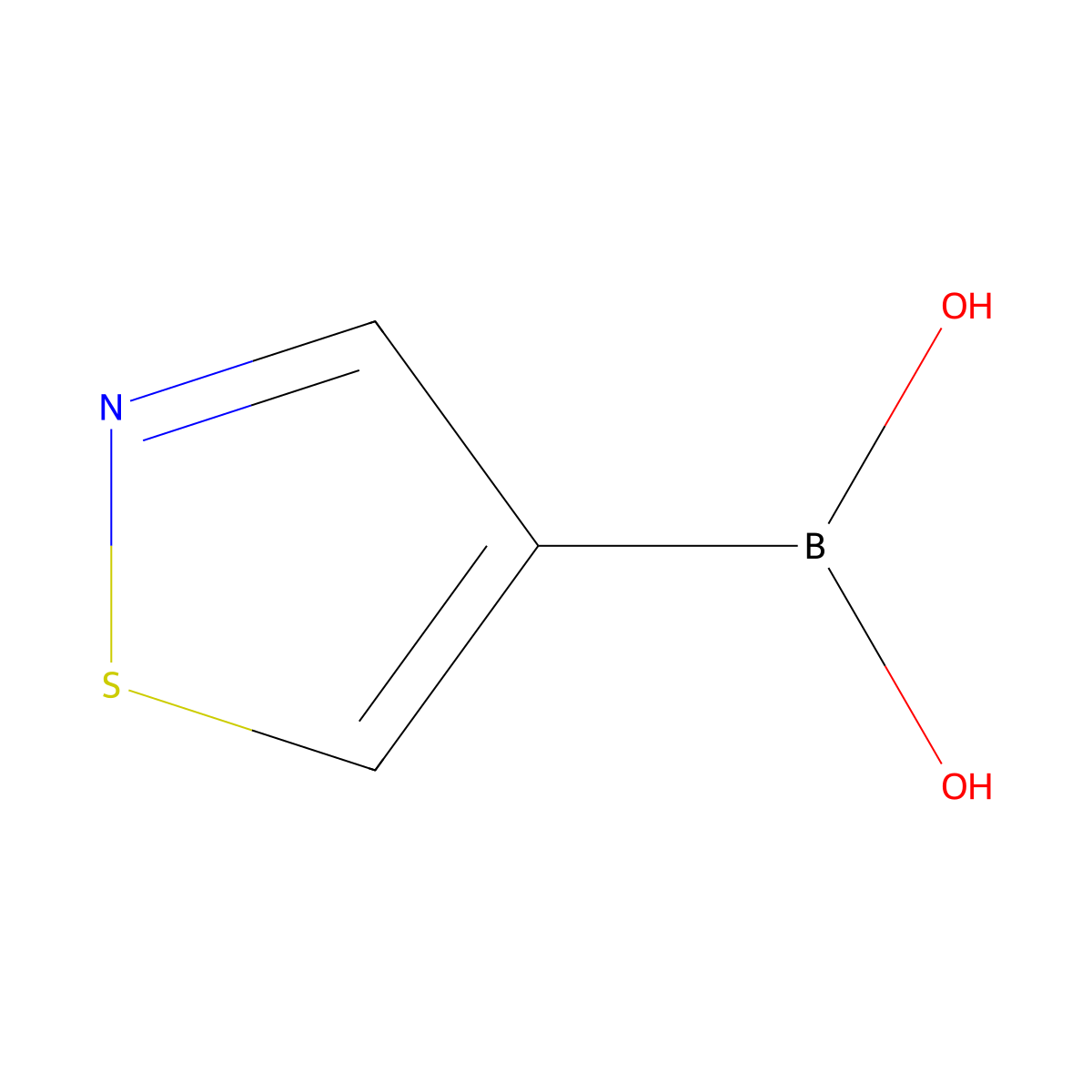 Isothiazol-4-ylboronic acid molecular structure, CAS 1448859-47-9