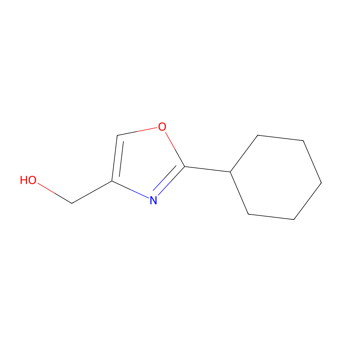 (2-Cyclohexyl-1,3-oxazol-4-yl)methanol molecular structure, CAS 1448866-05-4