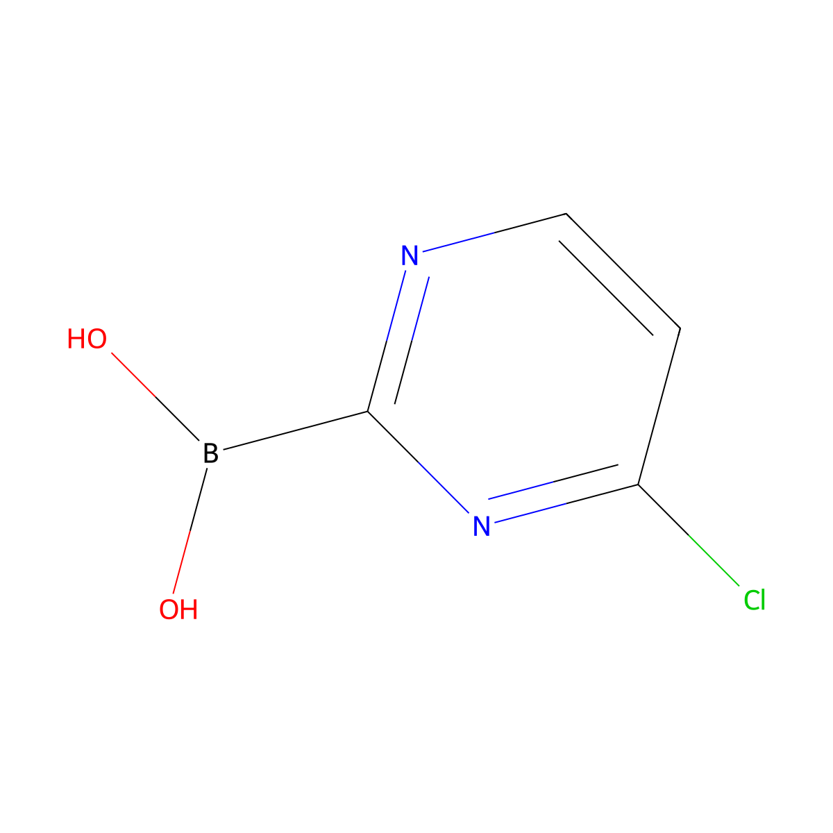 (4-Chloropyrimidin-2-yl)boronic acid molecular structure, CAS 1448866-15-6