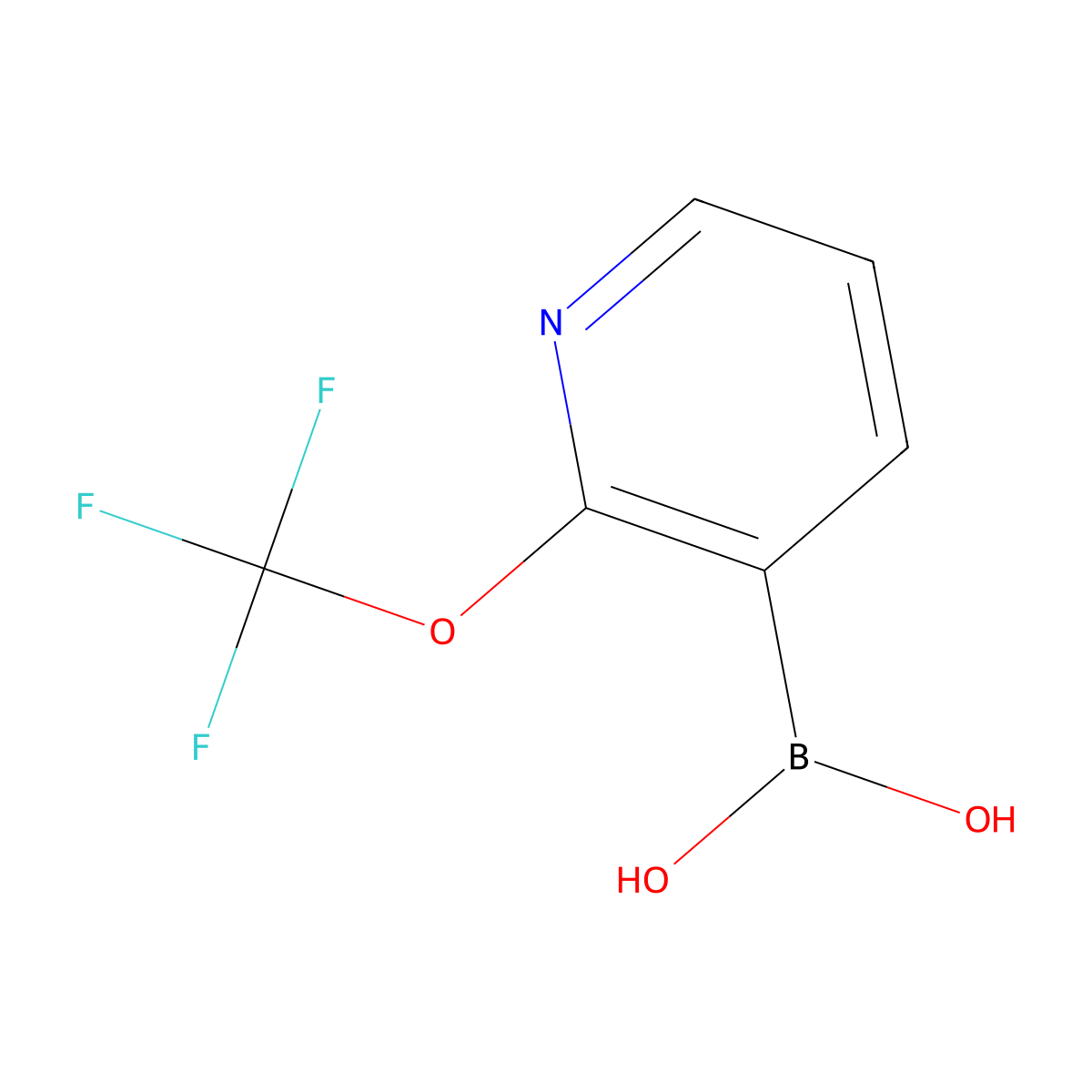 (2-(Trifluoromethoxy)pyridin-3-yl)boronic acid molecular structure, CAS 1448866-18-9
