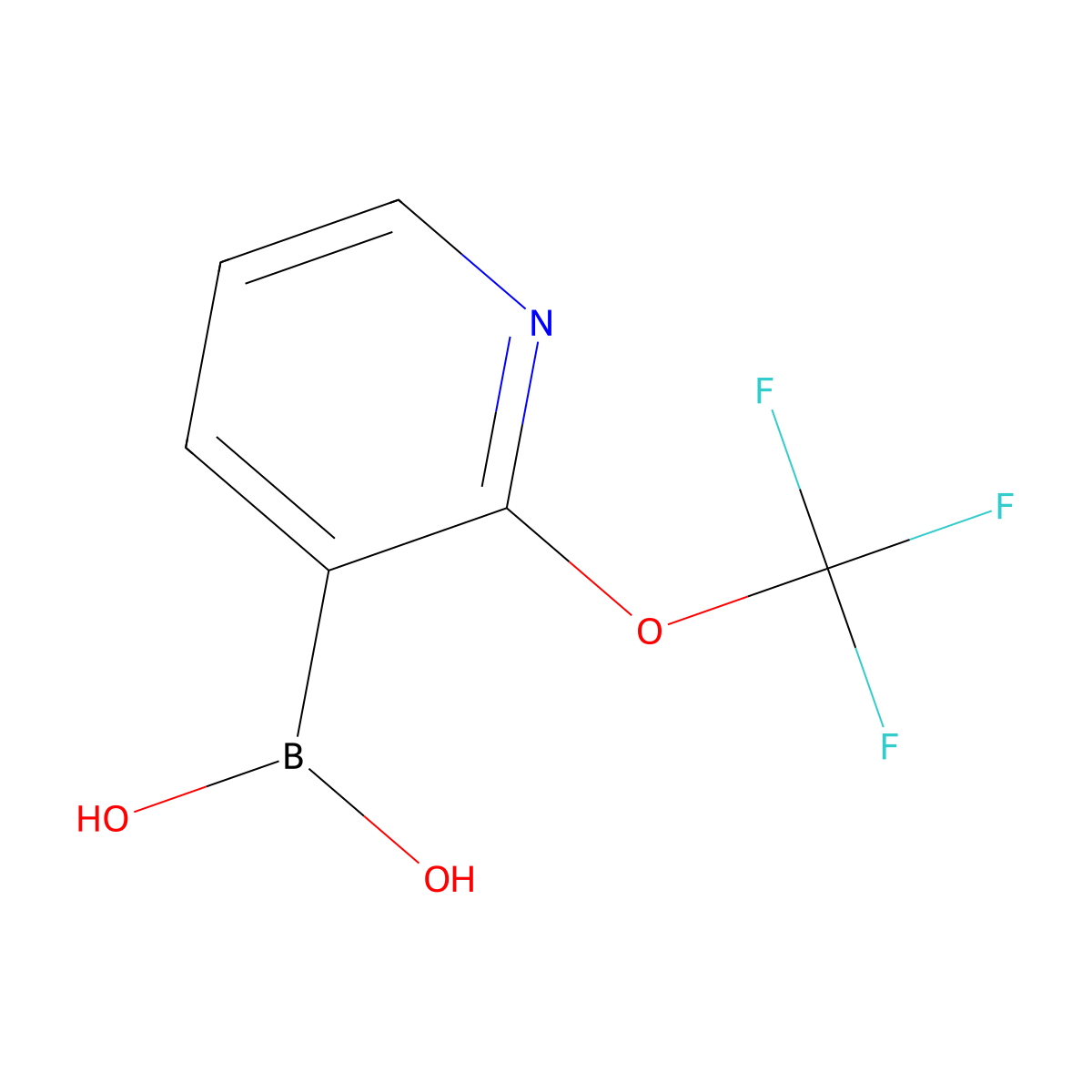 (2-(Trifluoromethoxy)pyridin-3-yl)boronic acid molecular structure, CAS 1448866-18-9