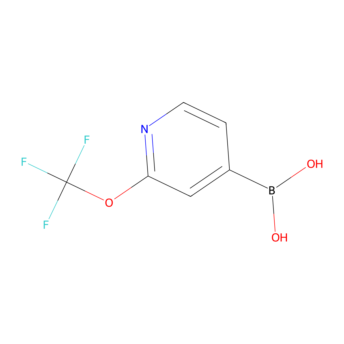 (2-(Trifluoromethoxy)pyridin-4-yl)boronic acid molecular structure, CAS 1448866-19-0