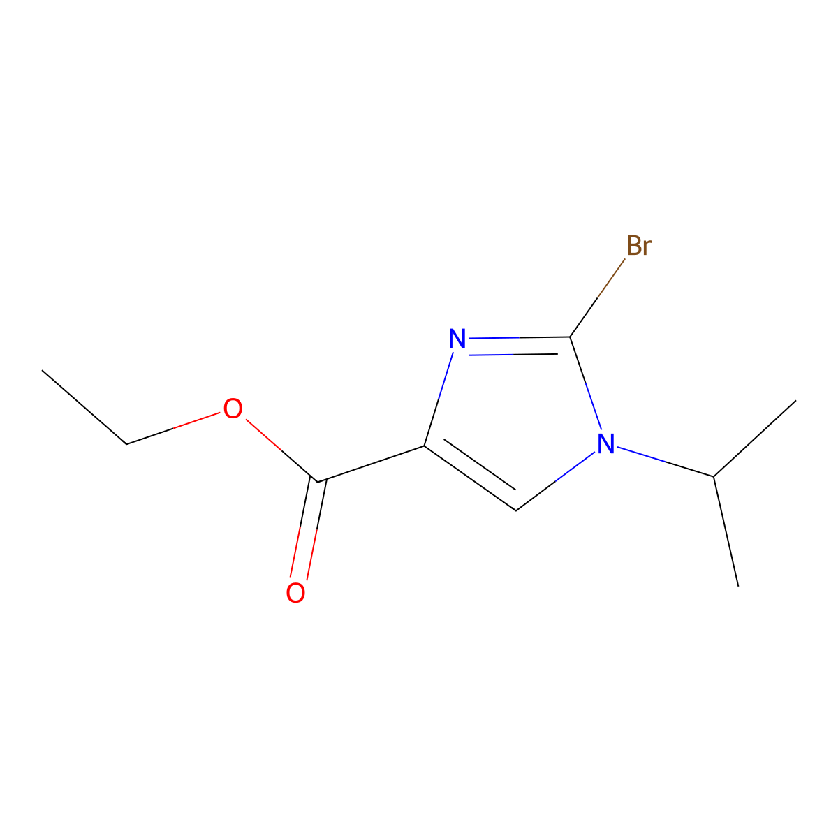 ethyl 2-bromo-1-isopropyl-1H-imidazole-4-carboxylate molecular structure, CAS 1448869-67-7