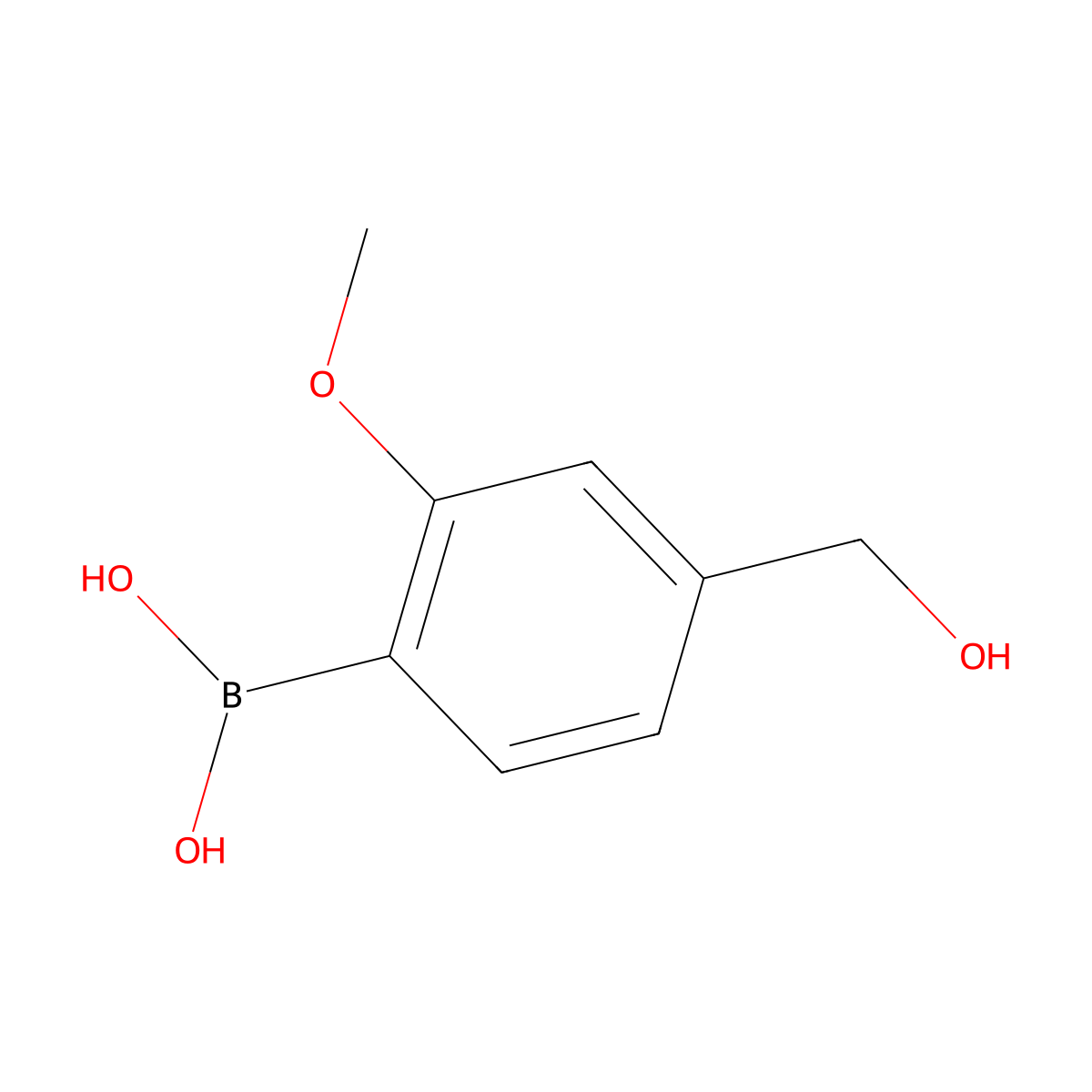 4-Hydroxymethyl-2-methoxyphenylboronic acid molecular structure, CAS 1448869-97-3