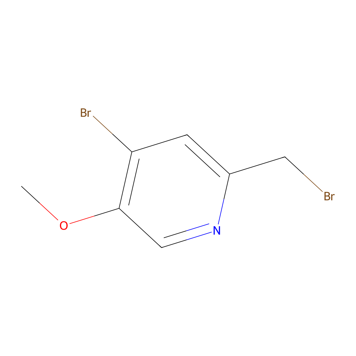 4-Bromo-2-bromomethyl-5-methoxy-pyridine molecular structure, CAS 1448870-50-5