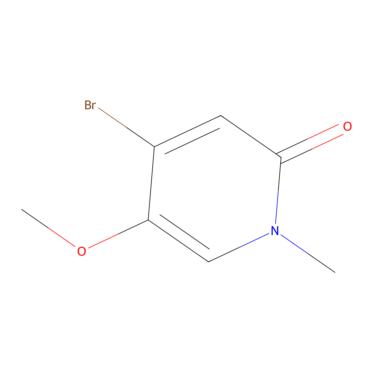 4-Bromo-5-methoxy-1-methyl-1H-pyridin-2-one molecular structure, CAS 1448870-75-4