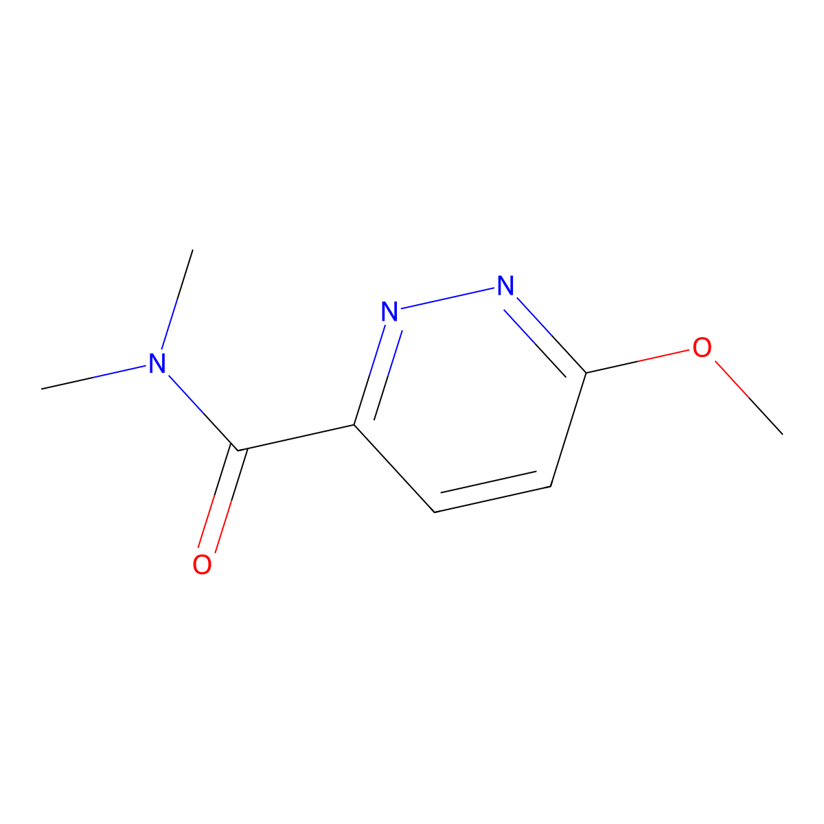 6-methoxy-N,N-dimethylpyridazine-3-carboxamide molecular structure, CAS 1448872-55-6
