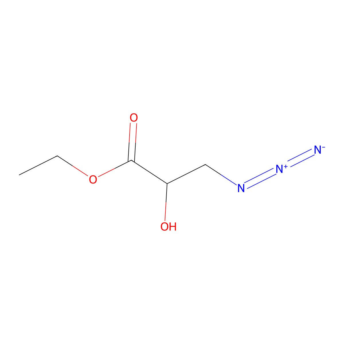 Ethyl 3-azido-2-hydroxypropanoate molecular structure, CAS 144888-69-7