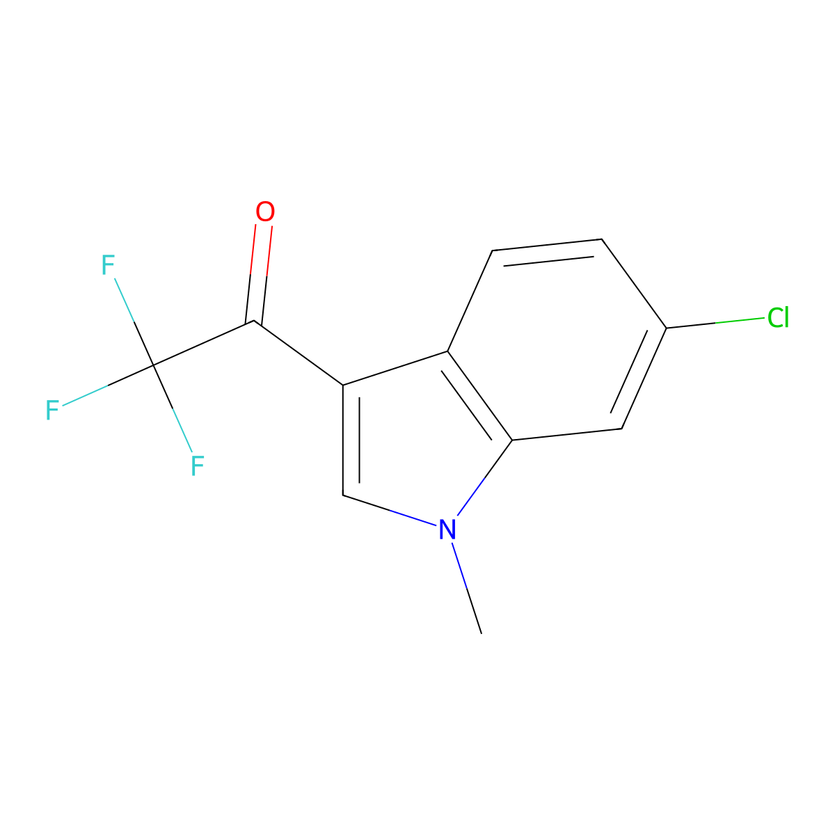 1-(6-chloro-1-methyl-1H-indol-3-yl)-2,2,2-trifluoroethan-1-one molecular structure, CAS 1448891-15-3