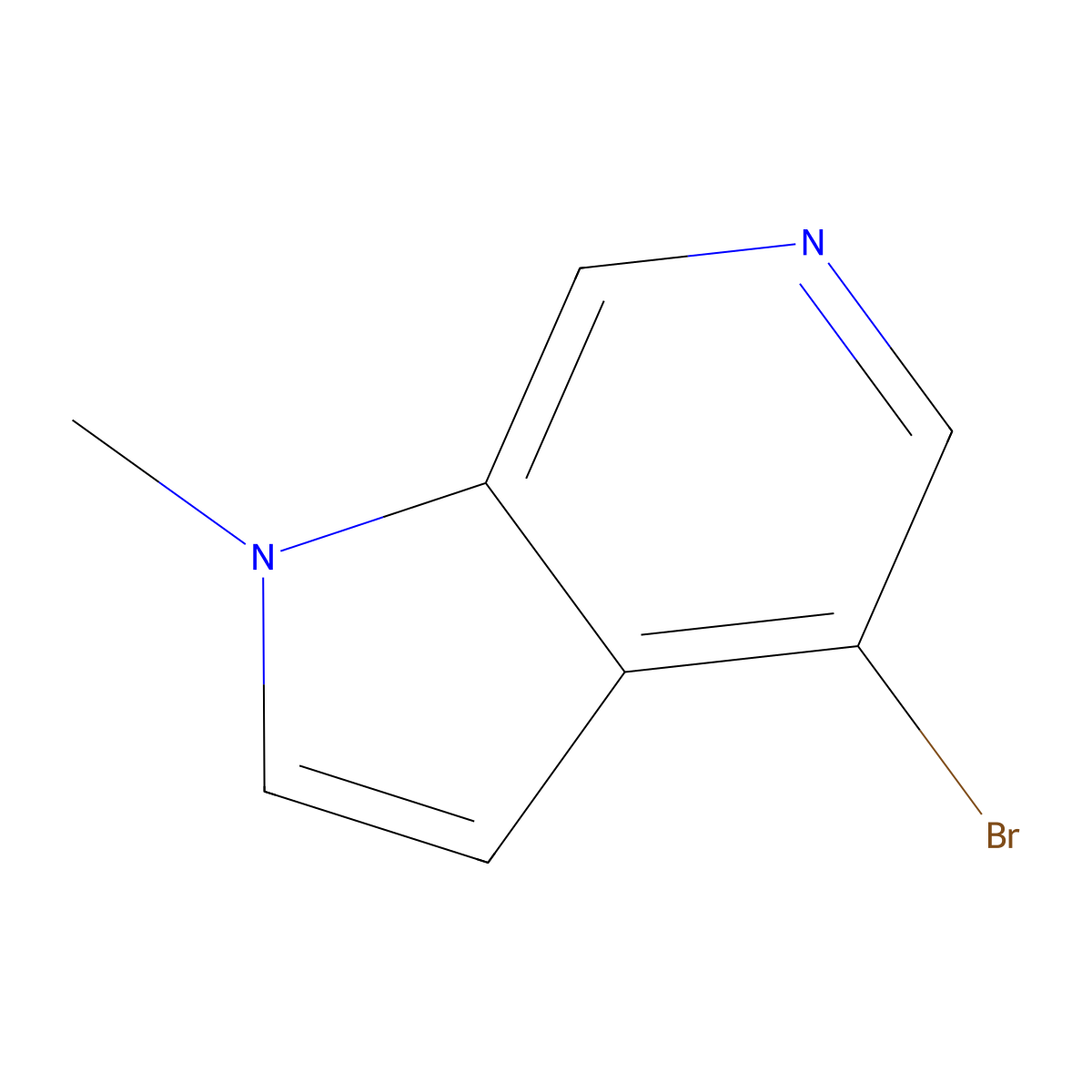 4-Bromo-1-methyl-1H-pyrrolo[2,3-c]pyridine molecular structure, CAS 1448891-90-4