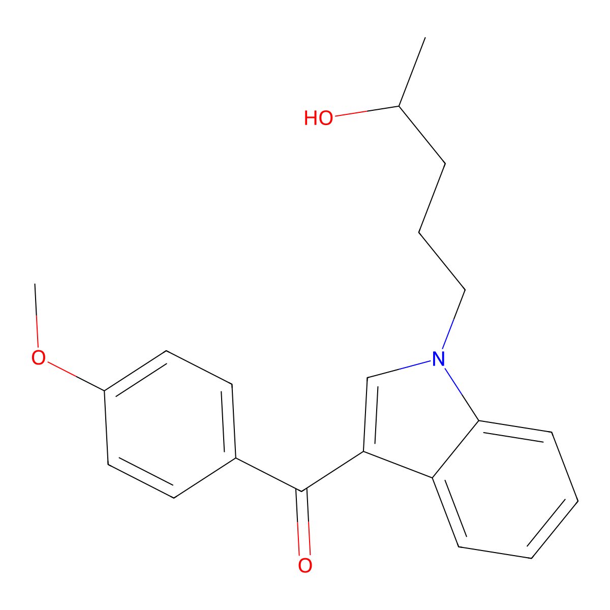 RCS-4 N-(4-hydroxypentyl) metabolite molecular structure, CAS 1448893-03-5