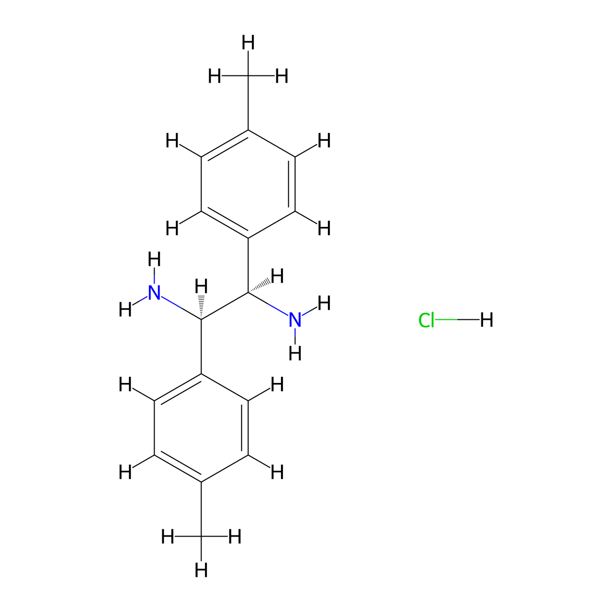 (1R,2R)-1,2-Bis(4-methylphenyl)ethylenediamine Dihydrochloride molecular structure, CAS 1448897-87-7