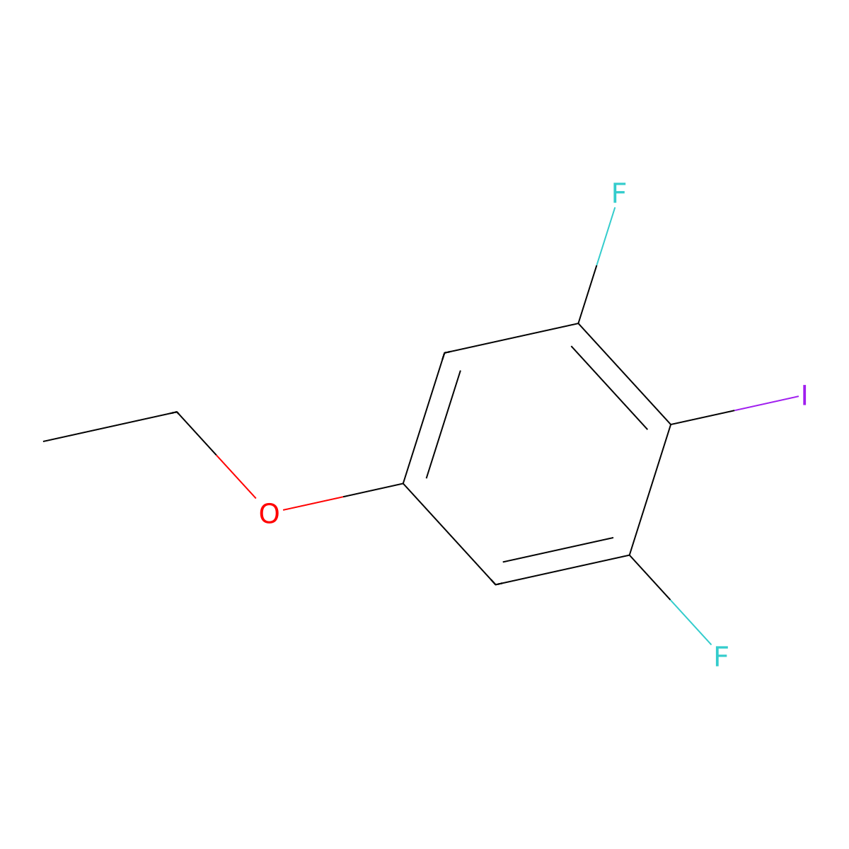 5-Ethoxy-1,3-difluoro-2-iodobenzene molecular structure, CAS 144891-24-7