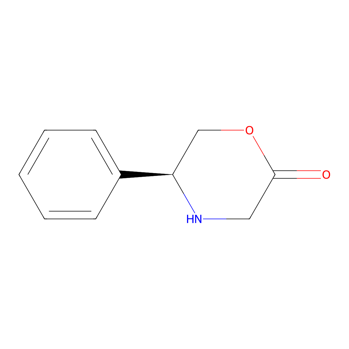 (S)-5-Phenylmorpholin-2-one molecular structure, CAS 144896-92-4