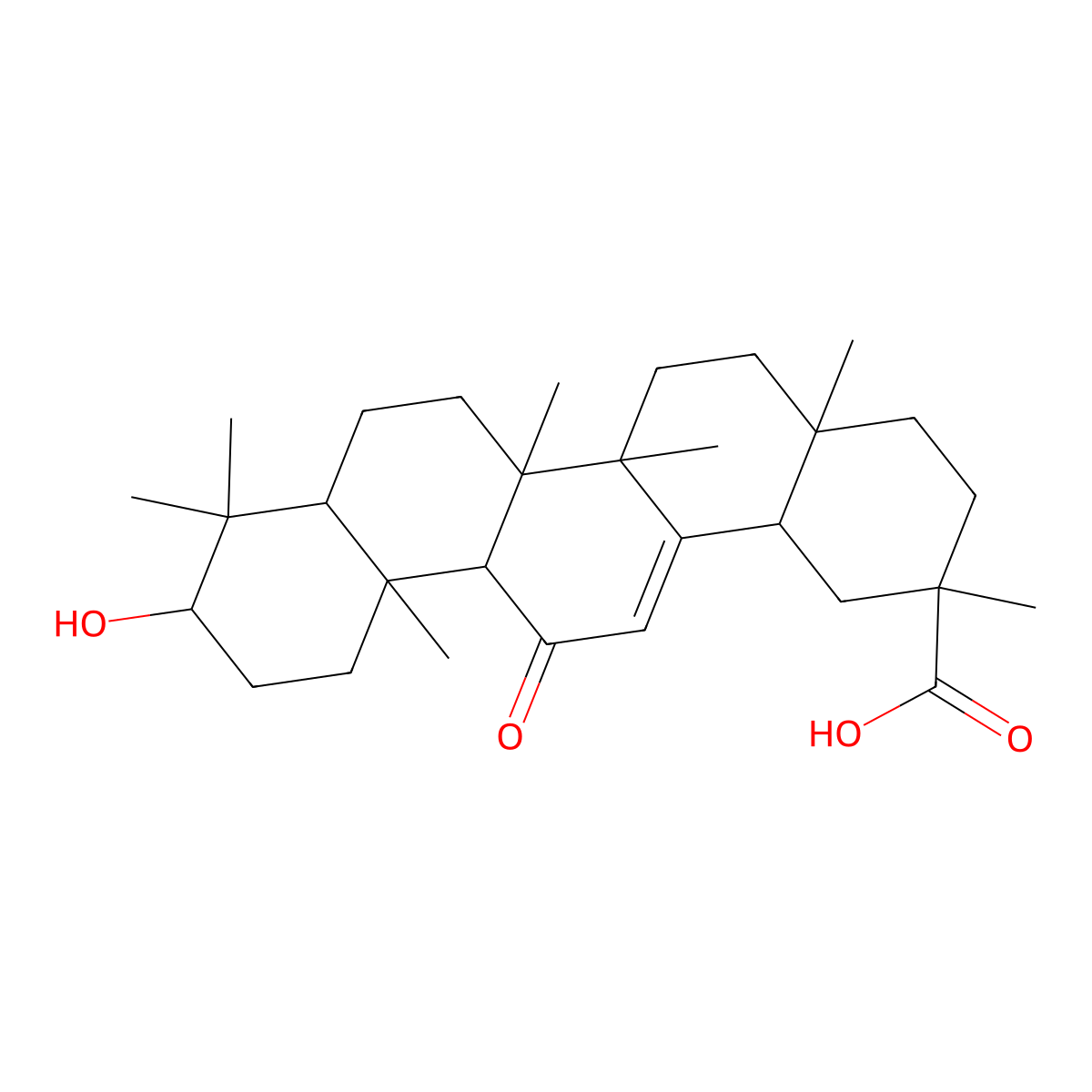 18Alpha-Glycyrrhetinic Acid molecular structure, CAS 1449-05-4