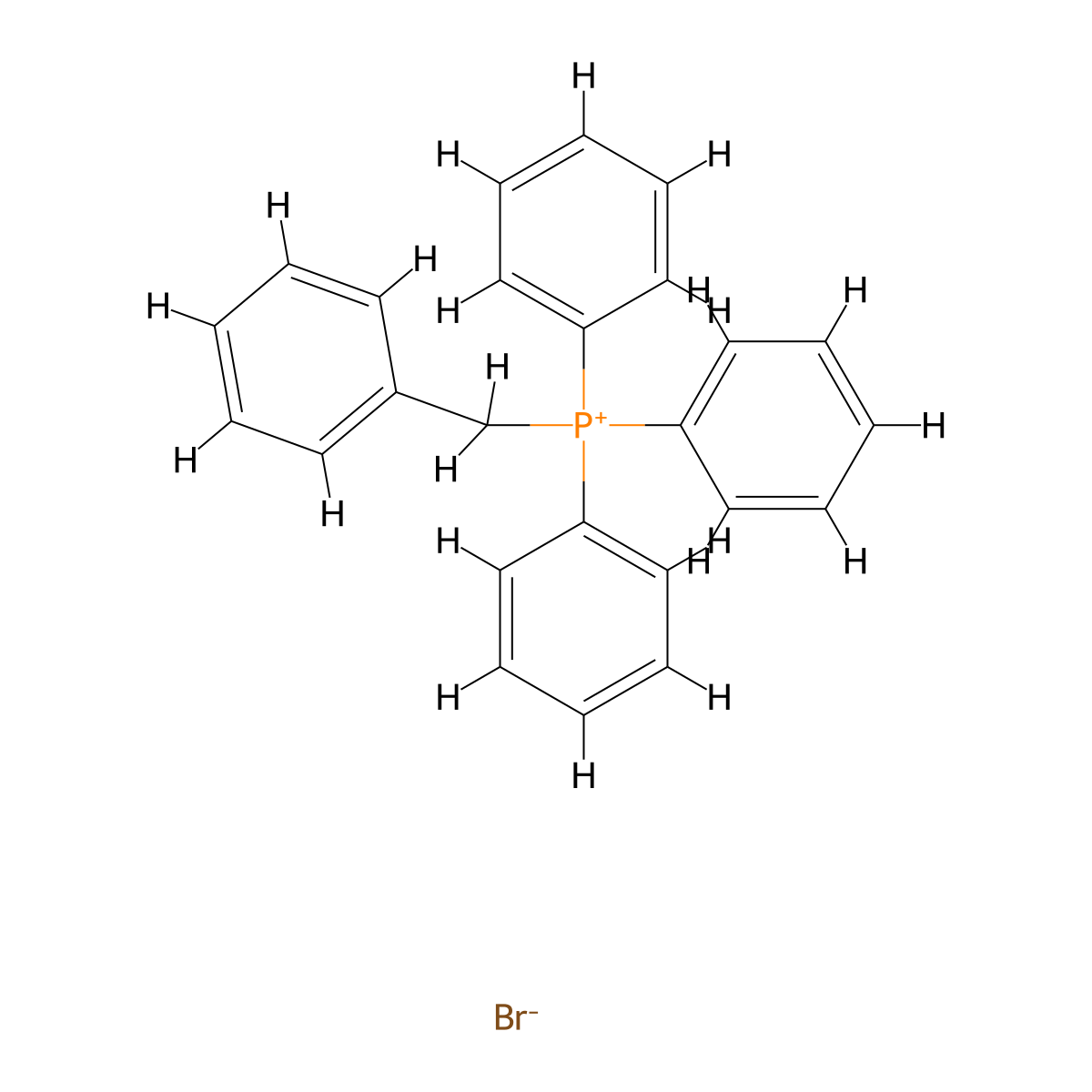 Benzyltriphenylphosphonium bromide molecular structure, CAS 1449-46-3