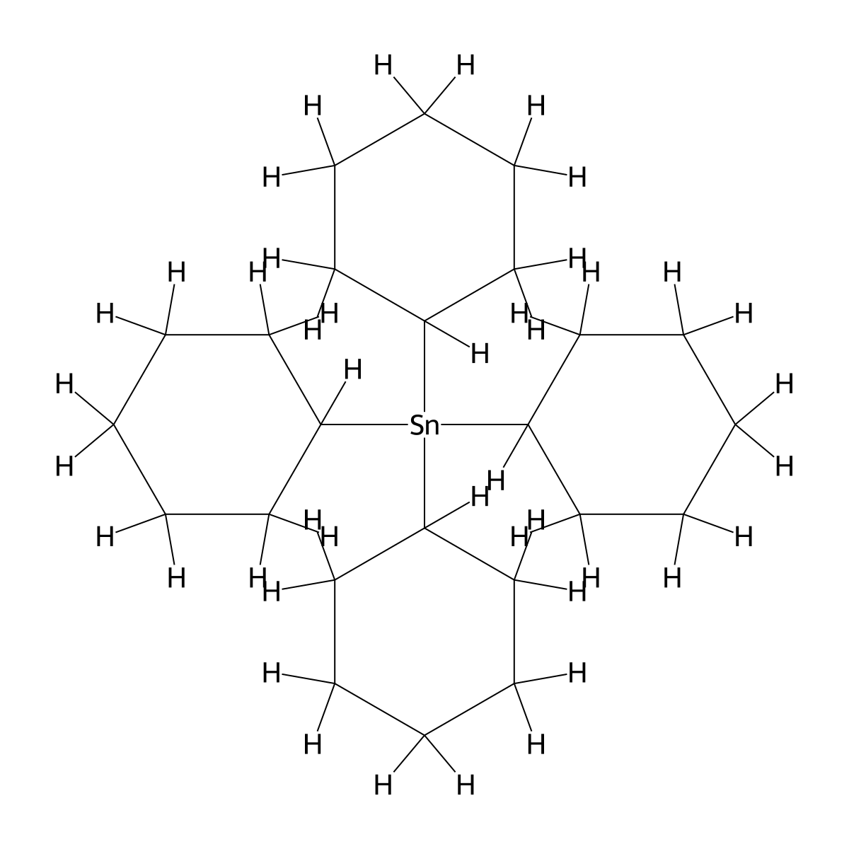 Tetracyclohexylstannane molecular structure, CAS 1449-55-4