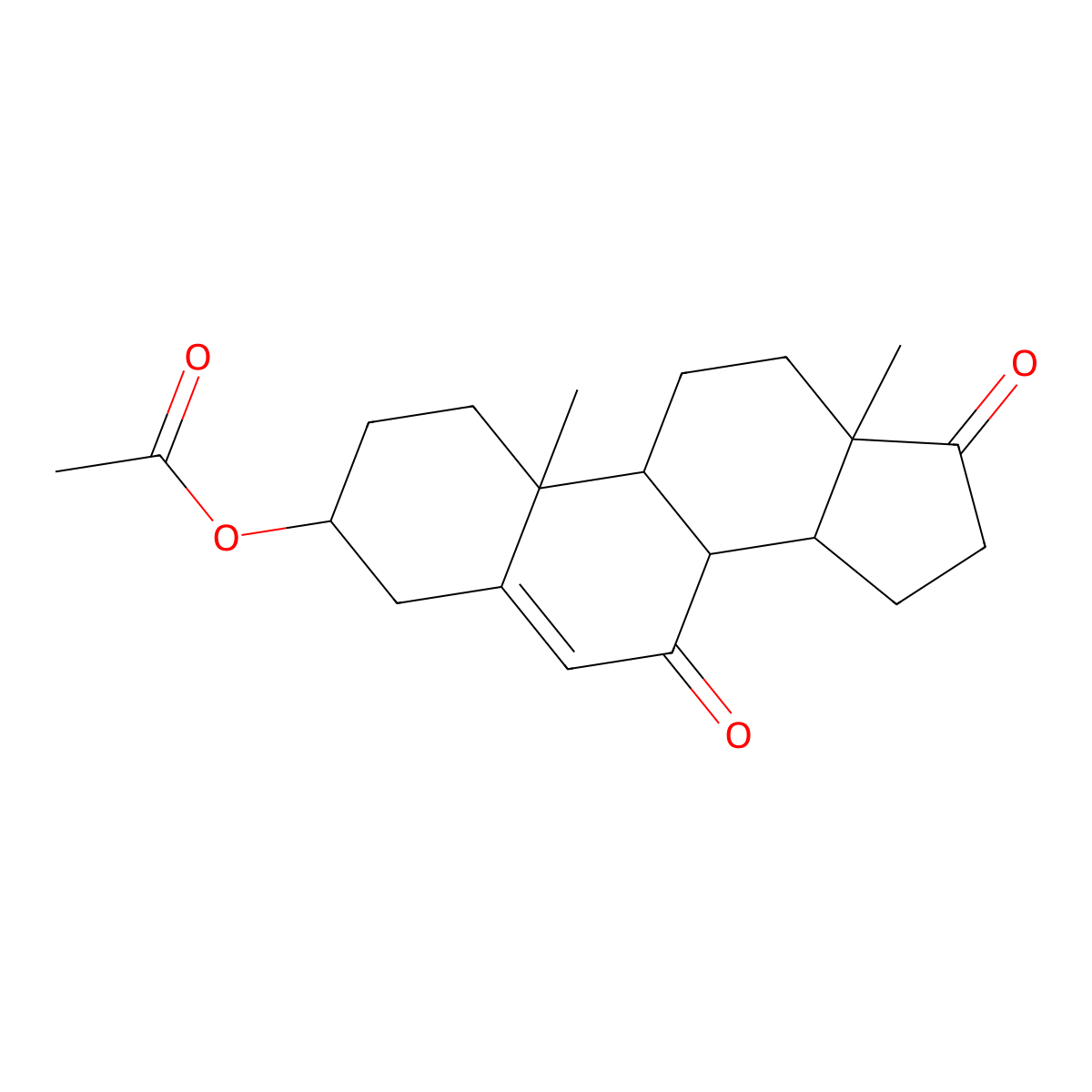 7-Oxodehydroepiandrosterone 3-acetate molecular structure, CAS 1449-61-2
