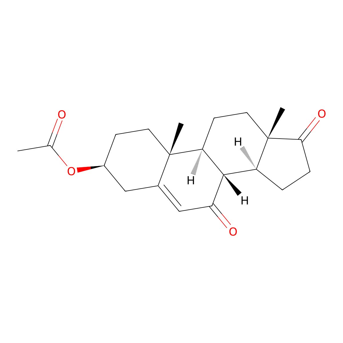 7-Oxodehydroepiandrosterone 3-acetate molecular structure, CAS 1449-61-2