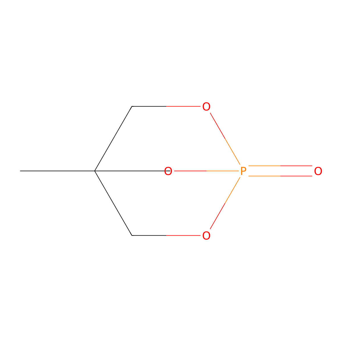 2,6,7-Trioxa-1-phosphabicyclo(2.2.2)octane, 4-methyl-, 1-oxide molecular structure, CAS 1449-89-4