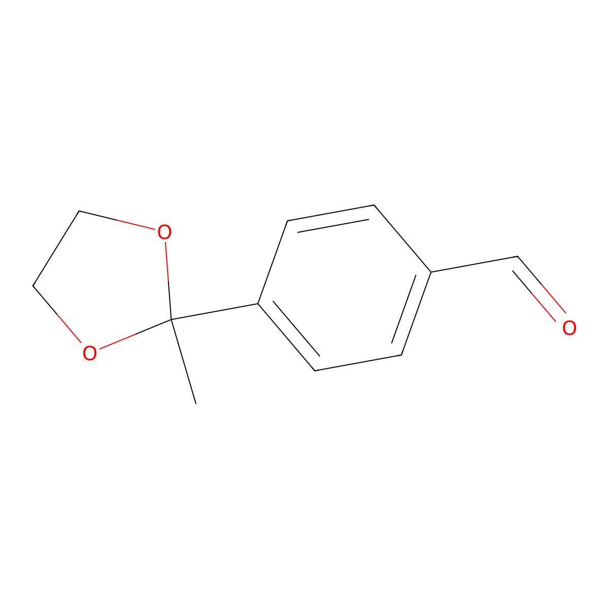 4-(2-Methyl-1,3-dioxolan-2-yl)benzaldehyde molecular structure, CAS 14490-45-0