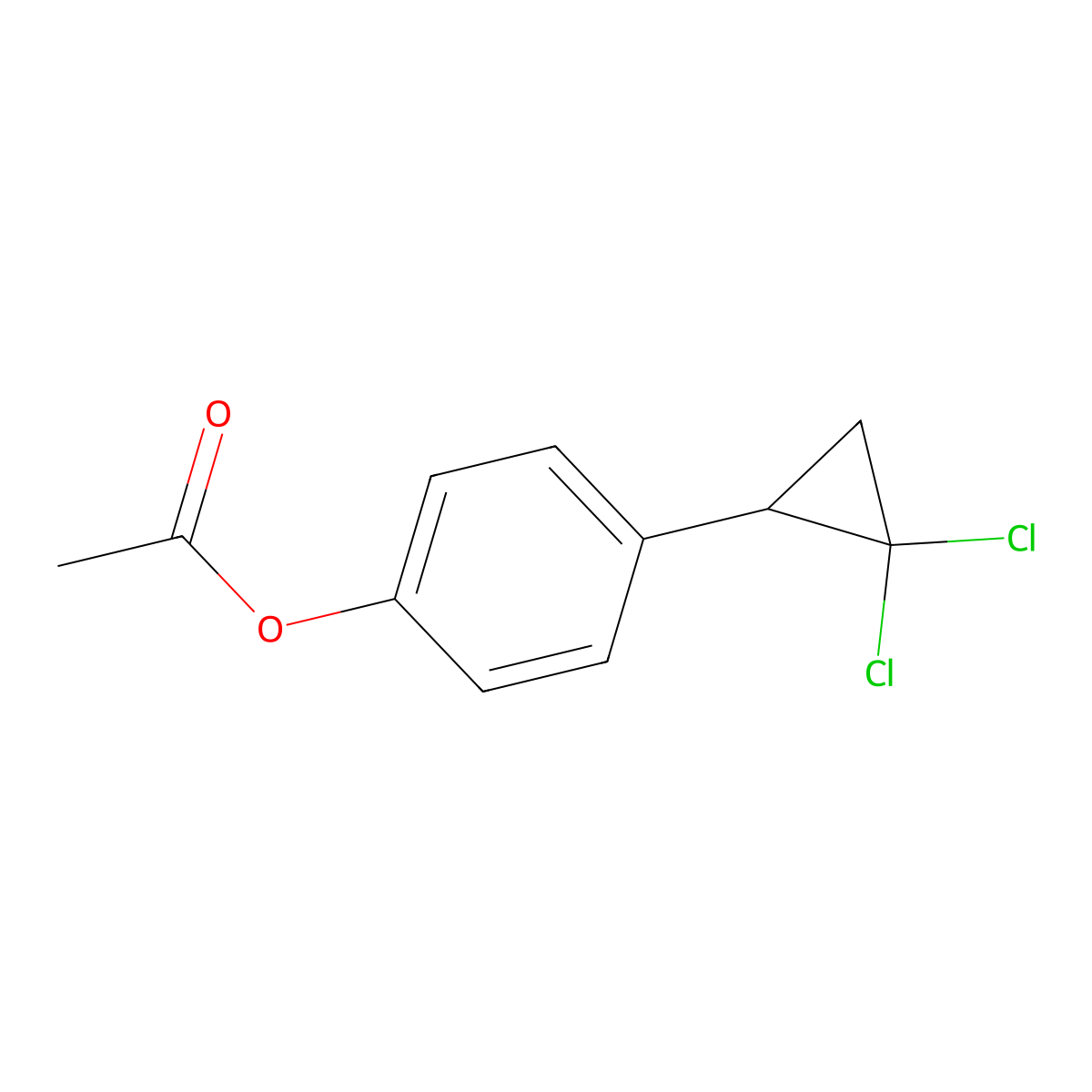 4-(2,2-Dichlorocyclopropyl)phenyl acetate molecular structure, CAS 144900-34-5