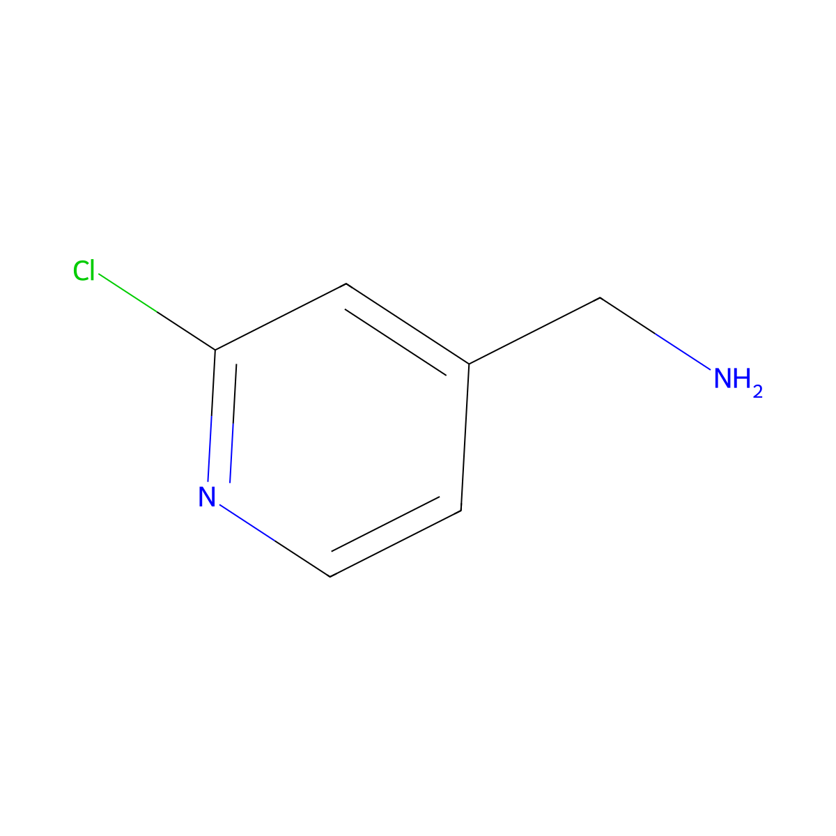 (2-Chloropyridin-4-yl)methanamine molecular structure, CAS 144900-57-2
