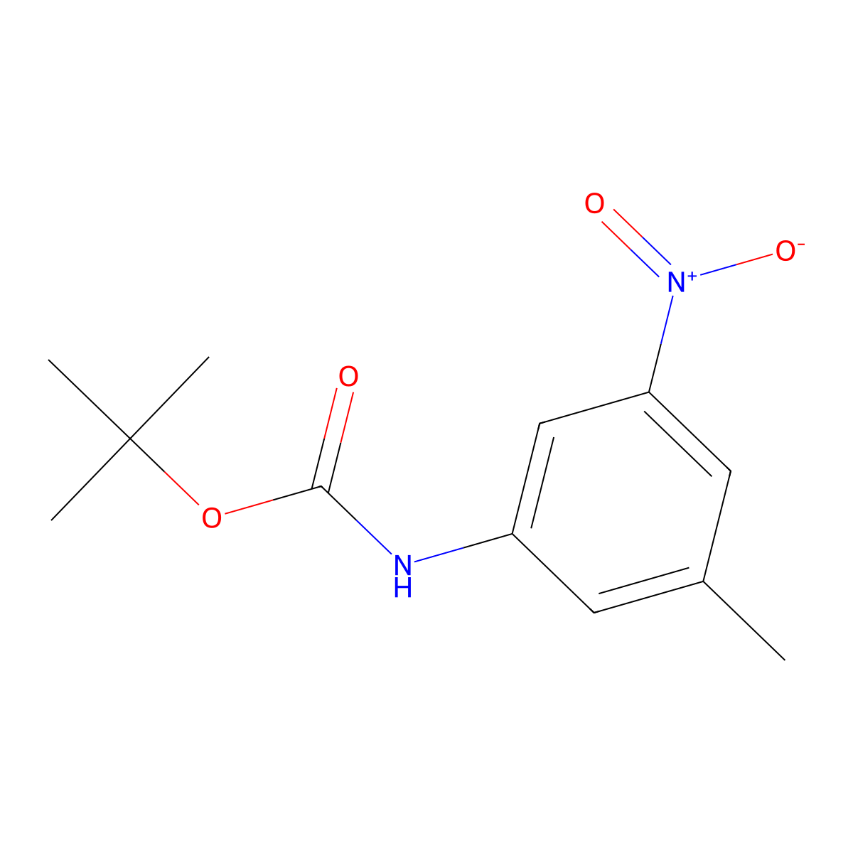 tert-butyl N-(3-methyl-5-nitrophenyl)carbamate molecular structure, CAS 1449000-70-7