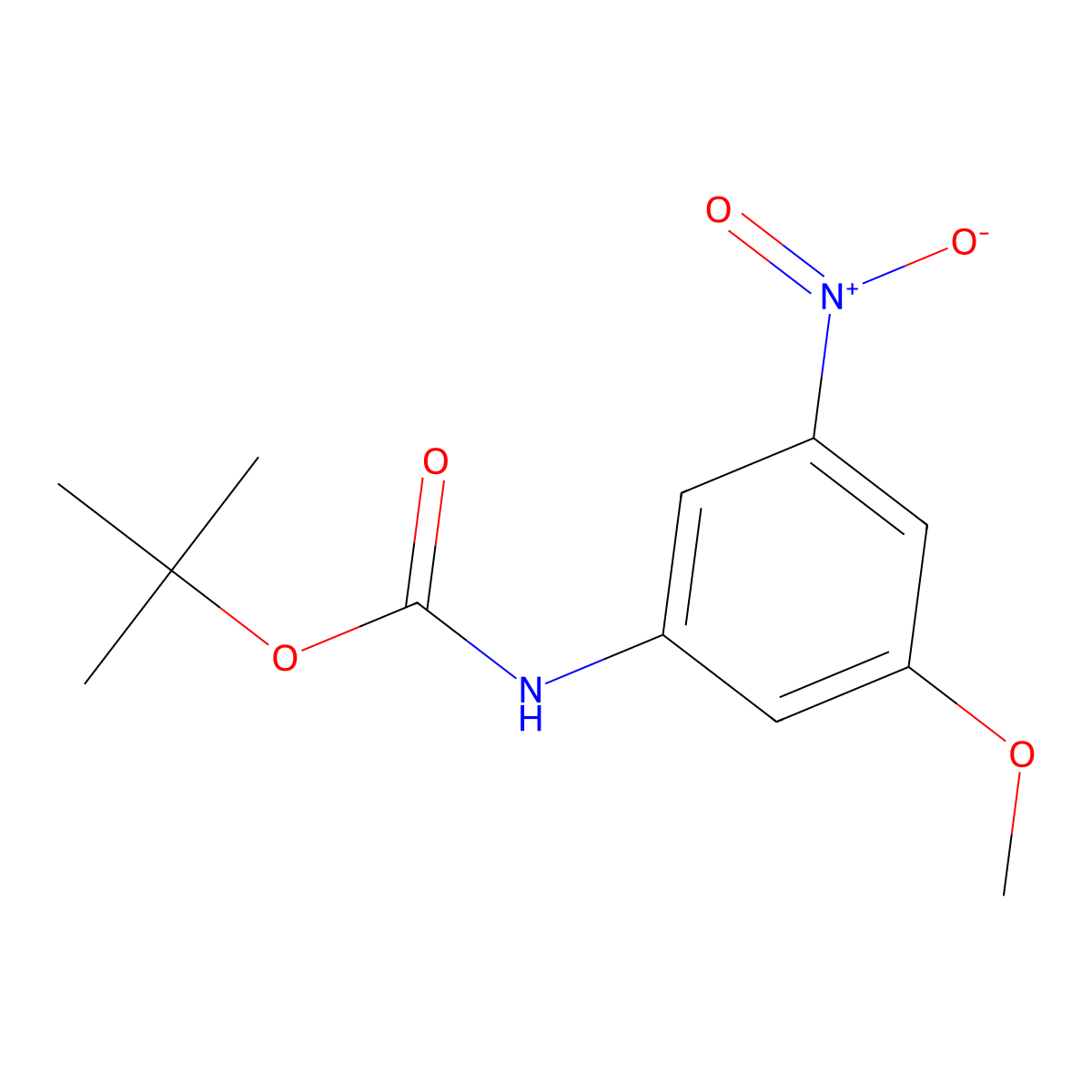 tert-butyl N-(3-methoxy-5-nitrophenyl)carbamate molecular structure, CAS 1449000-80-9