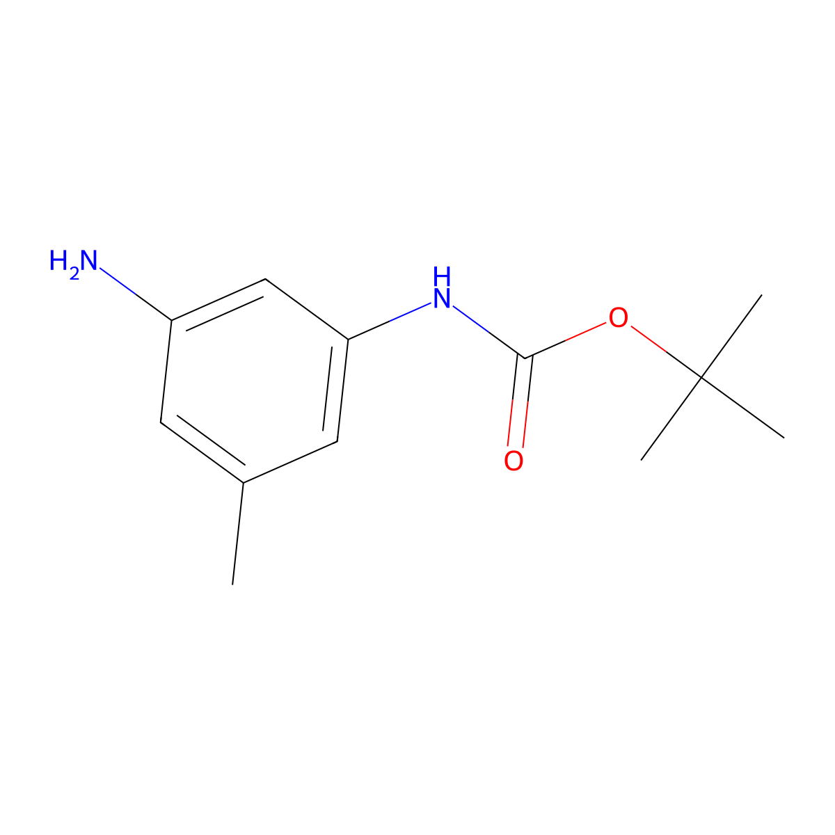 tert-butyl N-(3-amino-5-methylphenyl)carbamate molecular structure, CAS 1449001-04-0