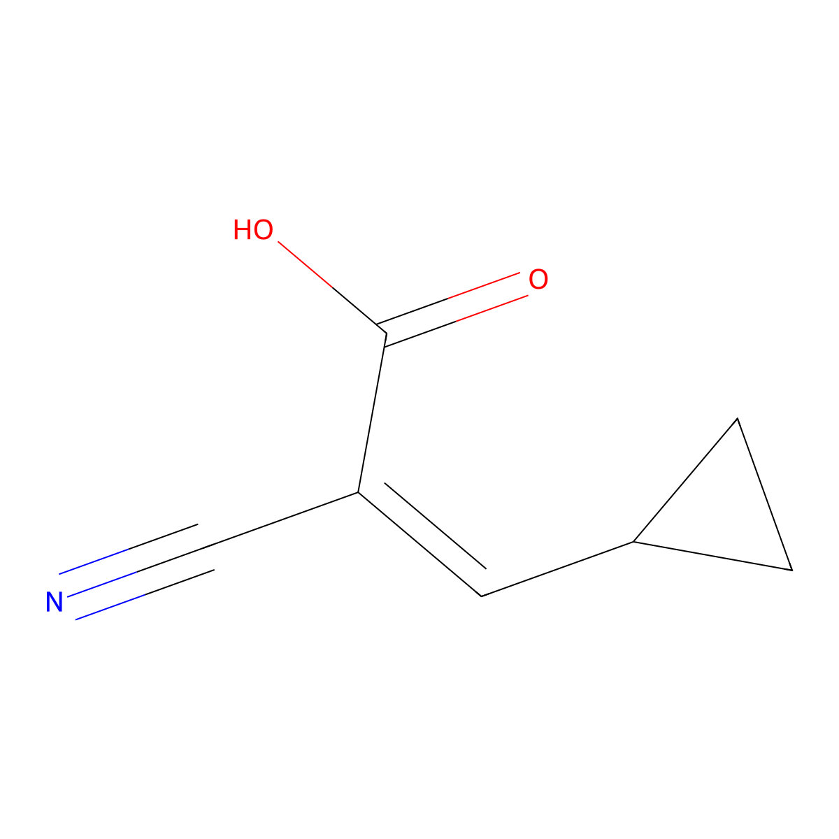 2-Cyano-3-cyclopropylacrylic acid molecular structure, CAS 1449001-69-7