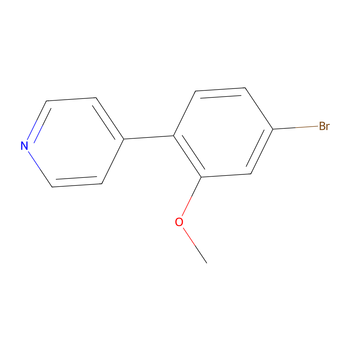 4-(4-Bromo-2-methoxyphenyl)-pyridine molecular structure, CAS 1449008-05-2