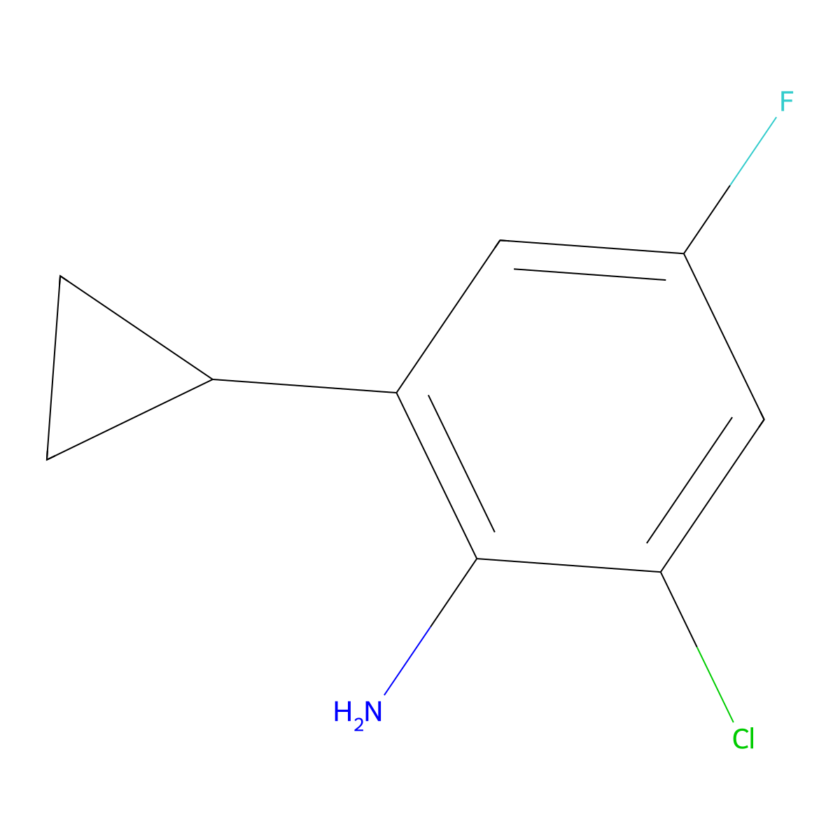2-Chloro--6-cyclopropyl-4-fluoroaniline molecular structure, CAS 1449008-07-4