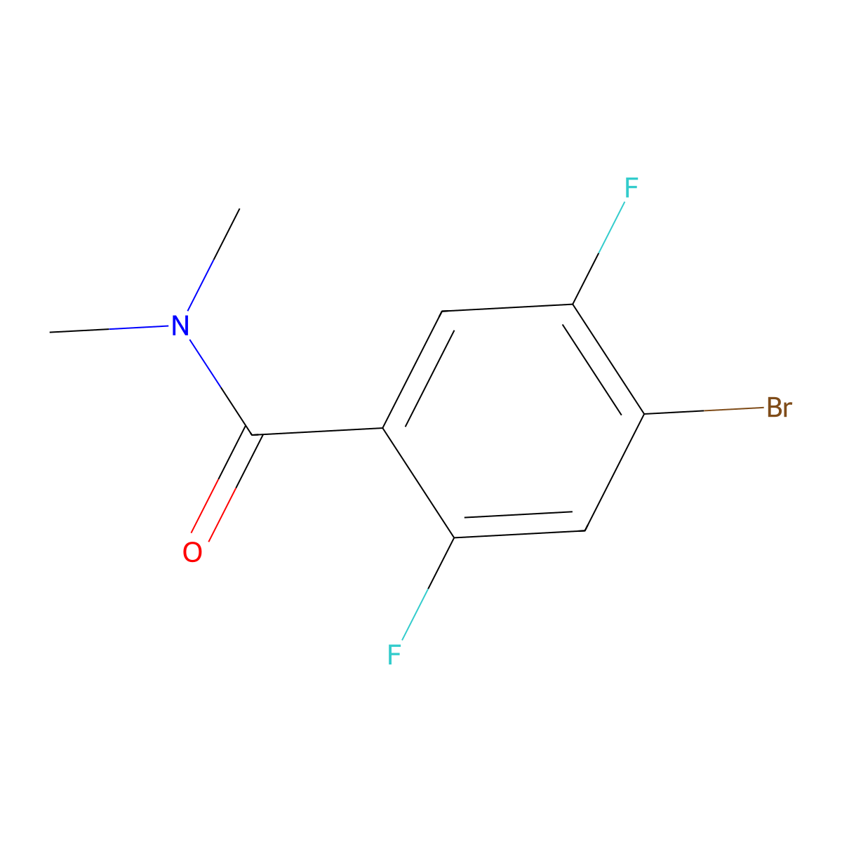 4-Bromo-2,5-difluoro-N,N-dimethylbenzamide molecular structure, CAS 1449008-10-9