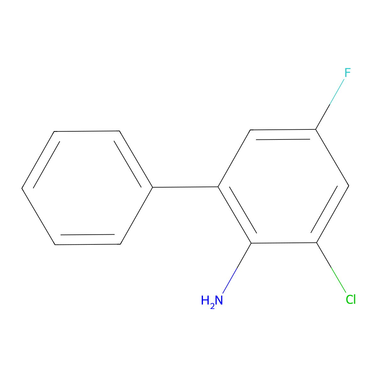 2-Amino-3-chloro-5-fluorobiphenyl molecular structure, CAS 1449008-12-1