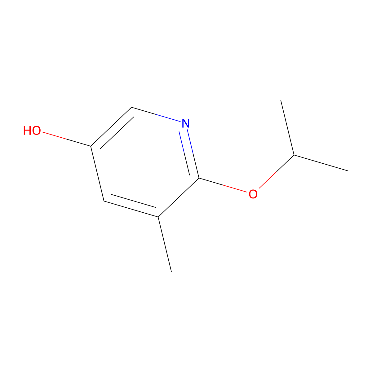 5-Hydroxy-2-isopropoxy-3-methylpyridine molecular structure, CAS 1449008-14-3