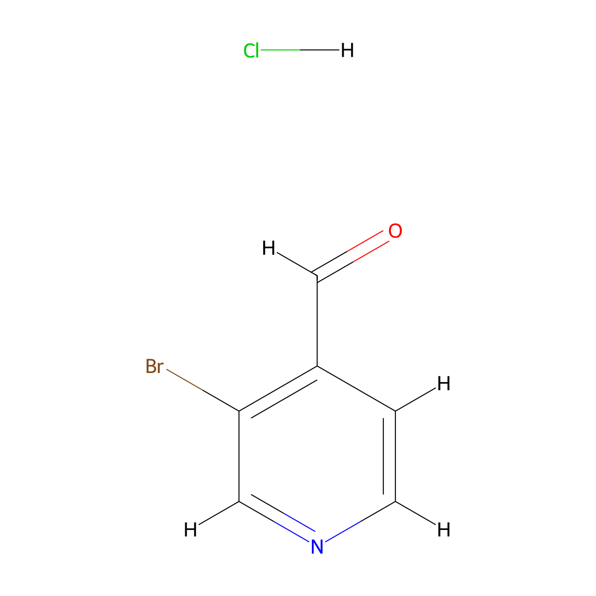 3-Bromo-4-pyridinecarboxaldehyde hydrochloroide molecular structure, CAS 1449008-16-5